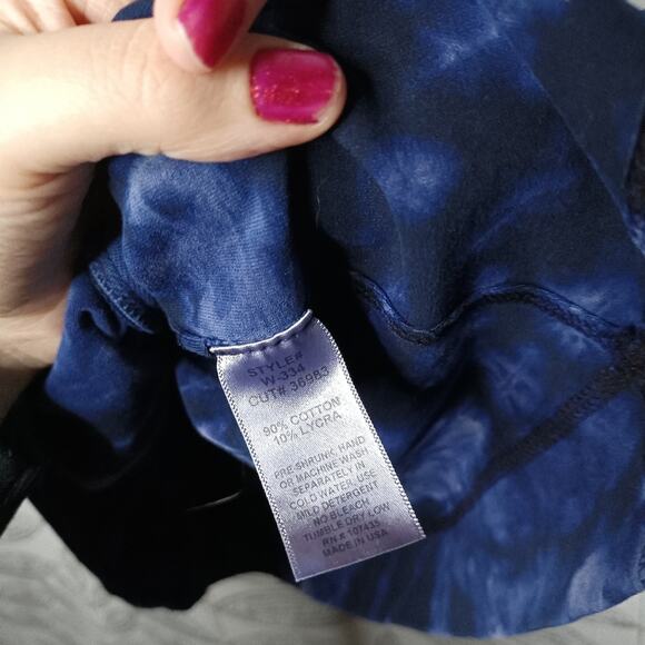 Hardtail Vest Zip Hoodie Tie Dye Blue Active Athleisure - Picture 4 of 7
